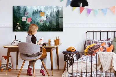 Misty forest magnetic wall board
