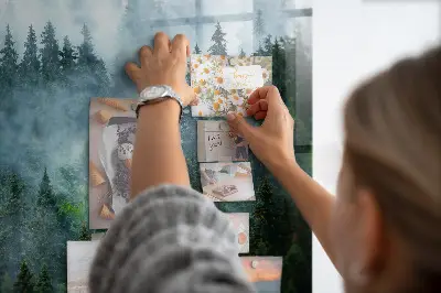 Misty forest magnetic wall board