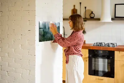 Misty forest magnetic wall board