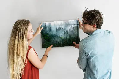 Misty forest magnetic wall board