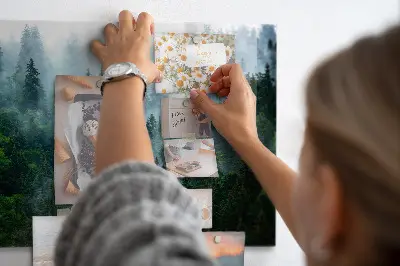 Misty forest magnetic wall board