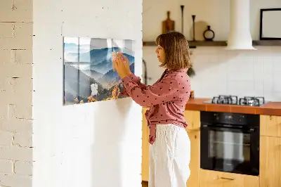 Mountain landscape magnetic board