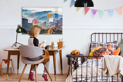 Mountain landscape magnetic board