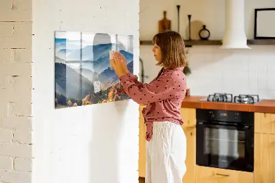 Mountain landscape magnetic board
