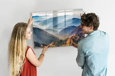 Mountain landscape magnetic board