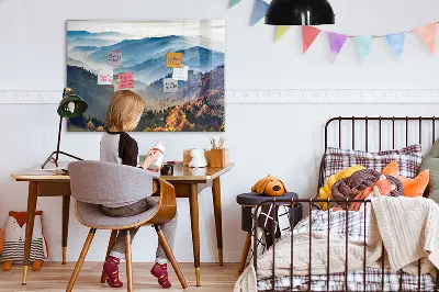 Mountain landscape magnetic board