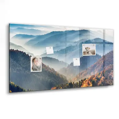 Mountain landscape magnetic board