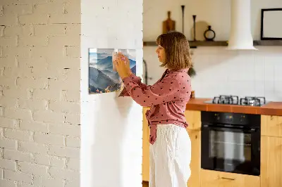 Mountain landscape magnetic board