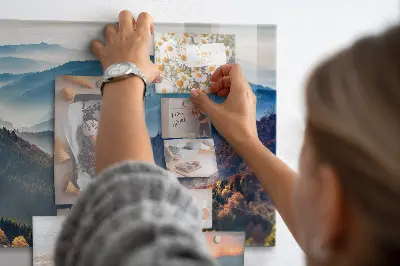 Mountain landscape magnetic board