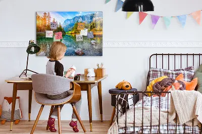 River and mountains landscape magnetic wall board
