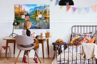 River and mountains landscape magnetic wall board