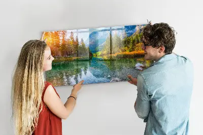 River and mountains landscape magnetic wall board
