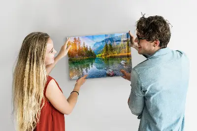 River and mountains landscape magnetic wall board