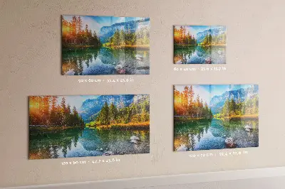 River and mountains landscape magnetic wall board