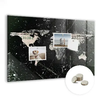 World map magnetic board