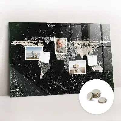 World map magnetic board