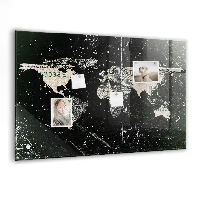 World map magnetic board