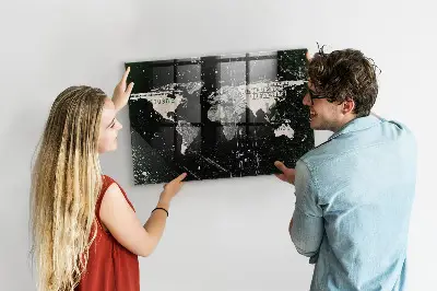 World map magnetic board