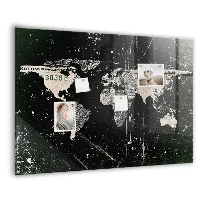 World map magnetic board