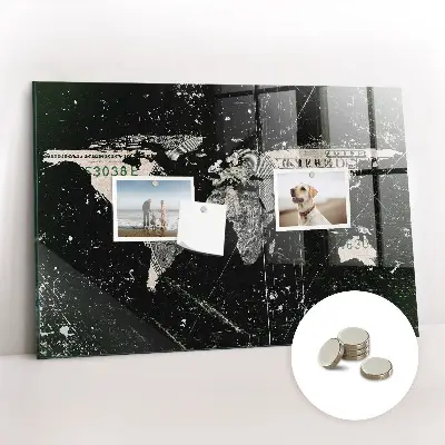World map magnetic board