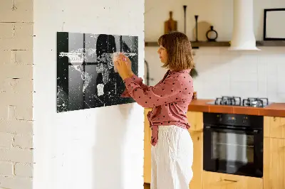 World map magnetic board