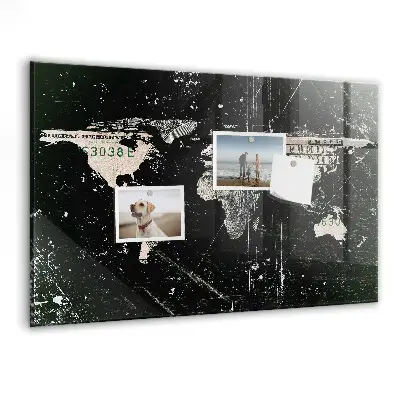 World map magnetic board