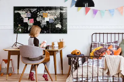 World map magnetic board