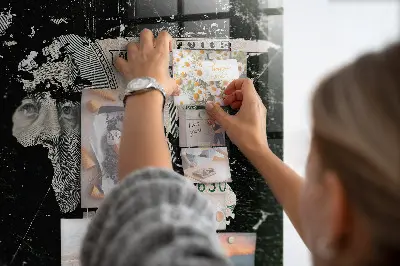 World map magnetic board