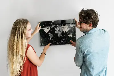 World map magnetic board