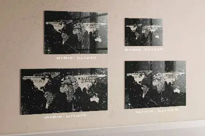 World map magnetic board