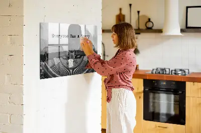 Magnetic glass dry erase board Everyone has a story