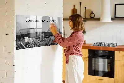 Magnetic glass dry erase board Everyone has a story