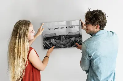 Magnetic glass dry erase board Everyone has a story