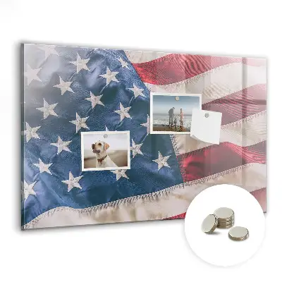 American flag magnetic wall board