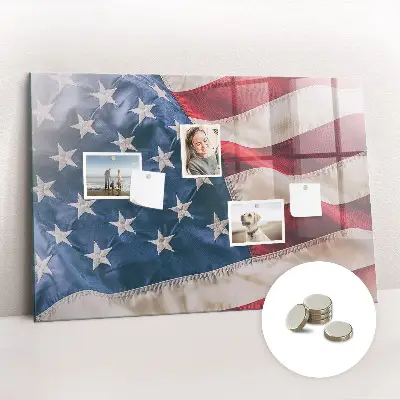American flag magnetic wall board