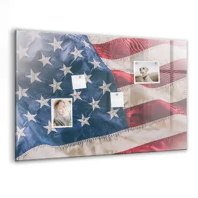 American flag magnetic wall board