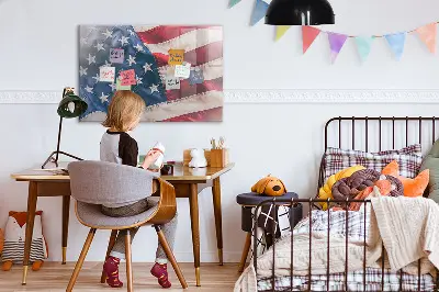 American flag magnetic wall board
