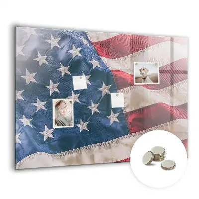 American flag magnetic wall board