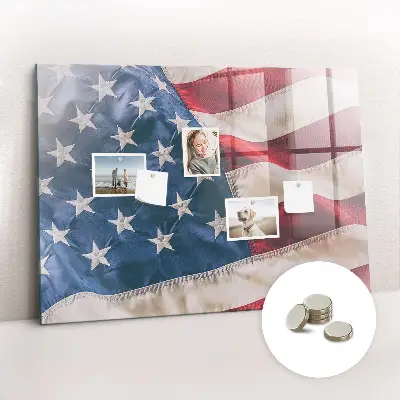 American flag magnetic wall board
