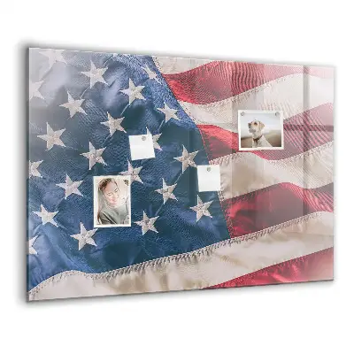 American flag magnetic wall board