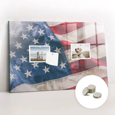 American flag magnetic wall board
