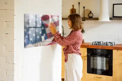 American flag magnetic wall board