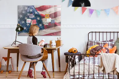 American flag magnetic wall board