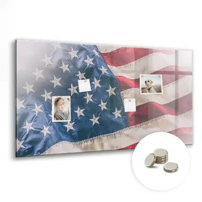 American flag magnetic wall board