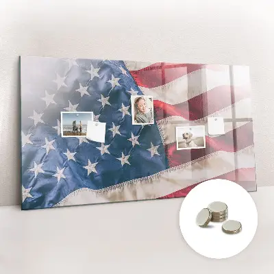 American flag magnetic wall board
