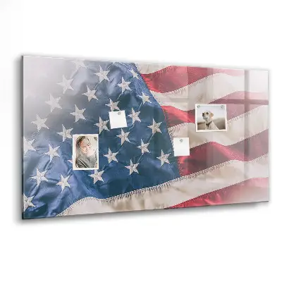 American flag magnetic wall board