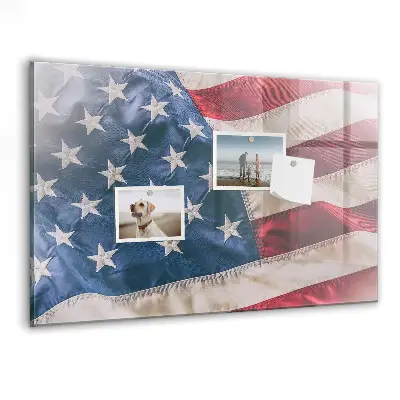 American flag magnetic wall board