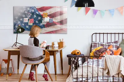 American flag magnetic wall board