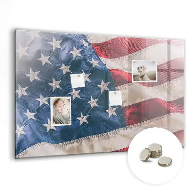 American flag magnetic wall board