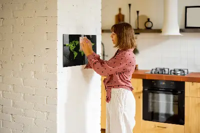 Magnetic glass dry erase board with world map design